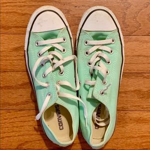 Converse Mint Green low top sneakers